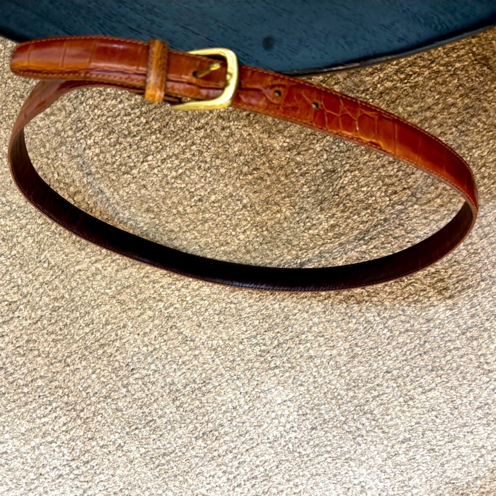 Men’s Alligator Steerhide Brown Belt - Size 90/36